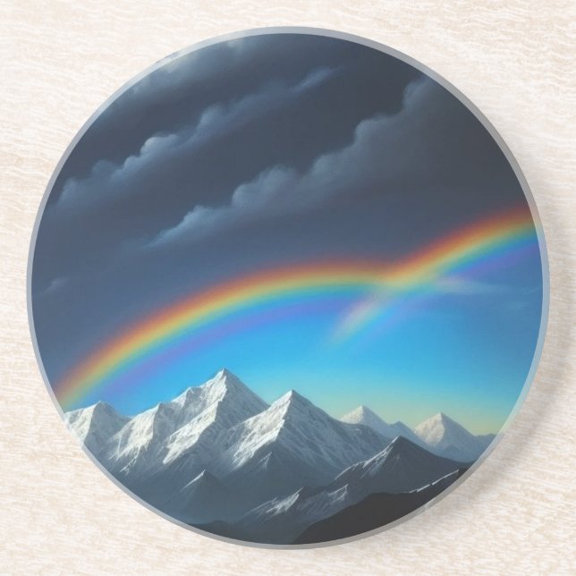 Dessous De Verre En Grès Arc en ciel dans le ciel (Devant)