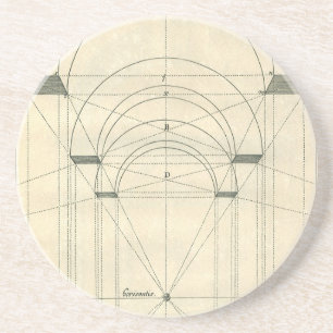 Dessous De Verre En Grès Architecture vintage, perspective d'arc de la Rena