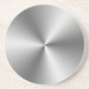 Dessous De Verre En Grès Argent métallique