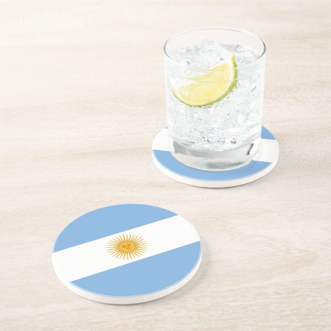 Dessous De Verre En Grès Argentina flag (Côté)