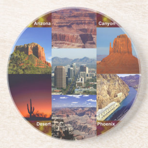 Dessous De Verre En Grès Arizona Desert Collage