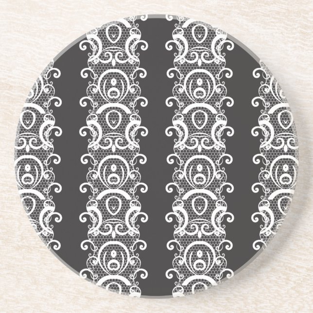 Dessous De Verre En Grès Arrière - plan 1 de dentelle (Devant)