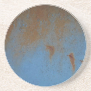 Dessous De Verre En Grès Arrière - plan bleu rouillé