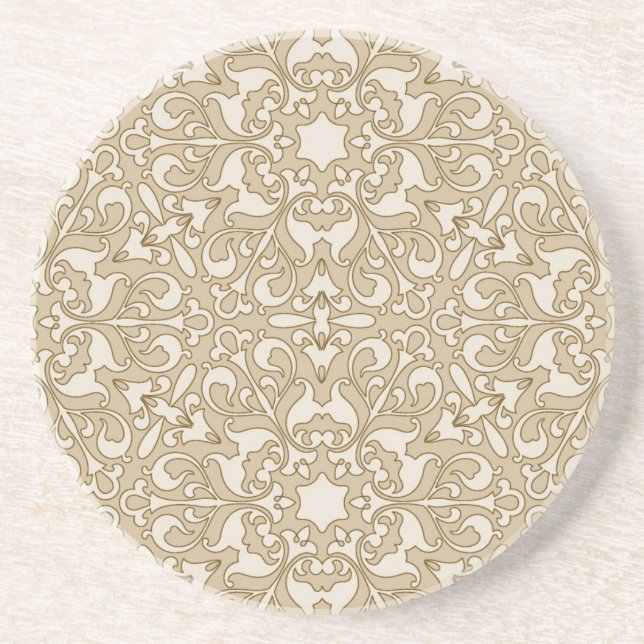 Dessous De Verre En Grès Arrière - plan fleuri floral (Devant)