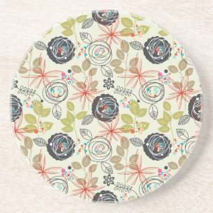 Dessous De Verre En Grès Arrière - plan floral