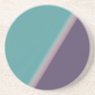 Dessous De Verre En Grès Art Abstrait Turquoise violet