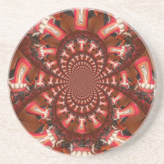 Dessous De Verre En Grès Art de langue kaléidoscope Impression/graphique (Devant)