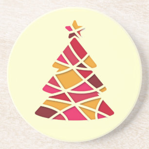 Dessous De Verre En Grès Art moderne élégant sapin de Noël