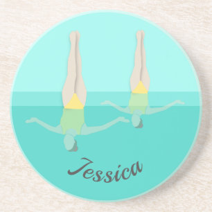Dessous De Verre En Grès Artistic Swimming