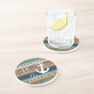 Dessous De Verre En Grès Artsy Home est l'endroit où l'Ancre laisse tomber