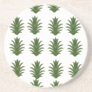 Dessous De Verre En Grès Assiette en papier botanique à feuille verte minim