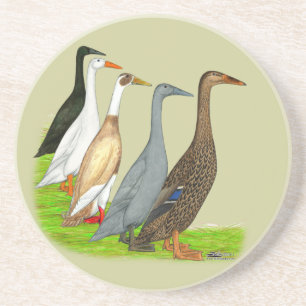 Dessous De Verre En Grès Assortiment de canard coureur