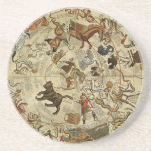 Dessous De Verre En Grès Astronomie Vintage, Carte du ciel céleste Carte de