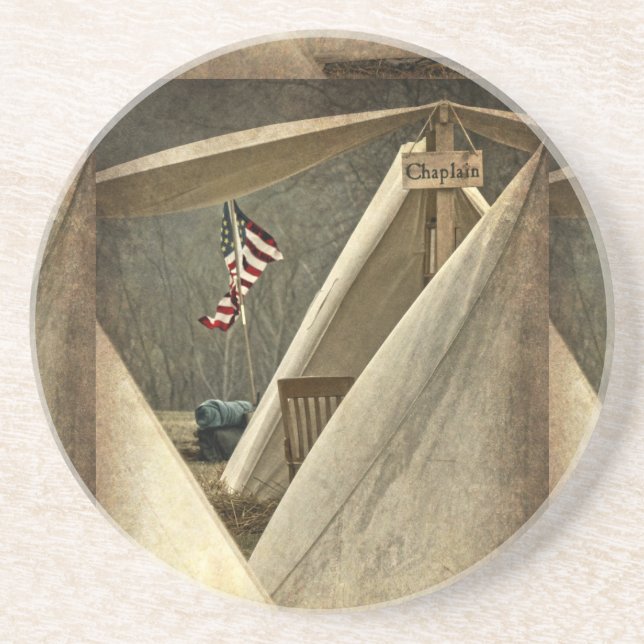 Dessous De Verre En Grès Aumônier de l'Armée (Devant)