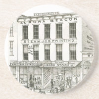 Aurora Illinois Aurora Beacon News 1871 Stone Lith