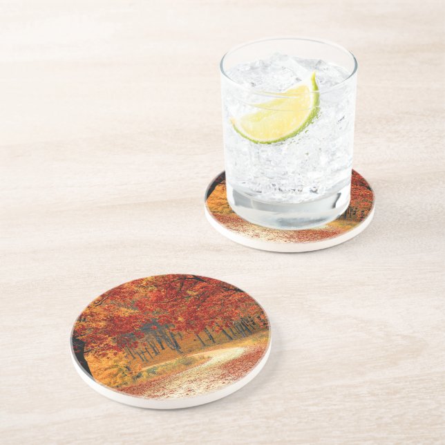 Dessous De Verre En Grès automne dans la forêt (Côté)