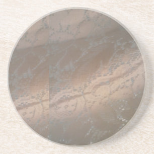 Dessous de verre en grès avec design en acier beig