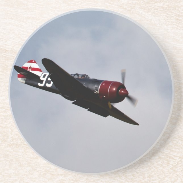 Dessous De Verre En Grès Avion (Devant)