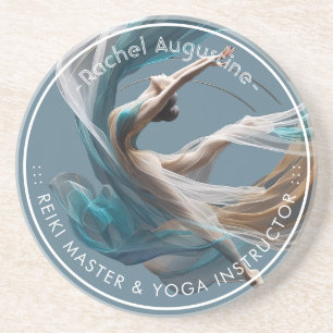 Dessous De Verre En Grès Avion Air Yoga Instructeur Pilates Fitness