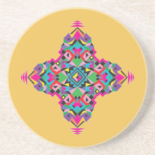 Dessous De Verre En Grès Aztez Motif Design