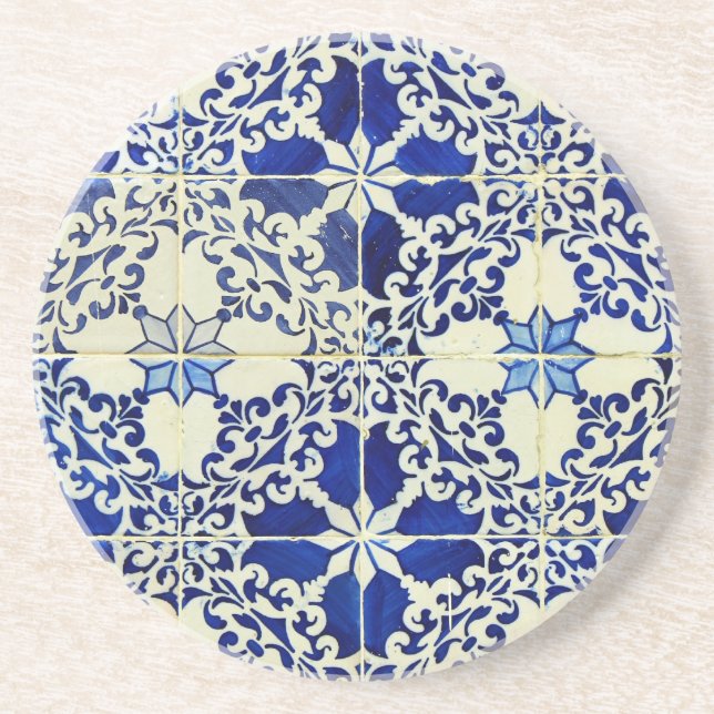 Dessous De Verre En Grès Azulejos, Portuguese Tiles (Devant)