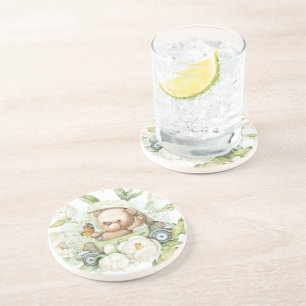 Dessous De Verre En Grès Baby shower ours bébé en peluche