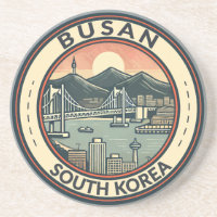 Badge d'art de voyage Busan South Korea Bridge