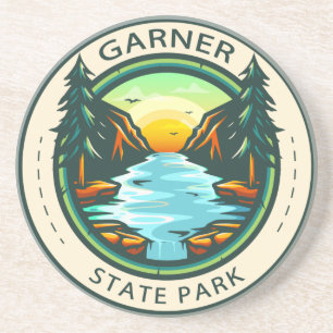 Dessous De Verre En Grès Badge du Garner State Park Texas