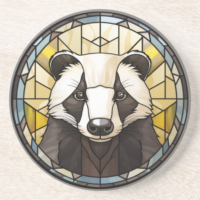 Dessous De Verre En Grès Badger en verre doux (Devant)