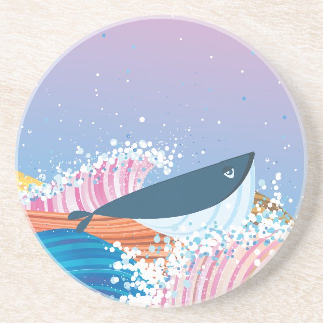 Dessous De Verre En Grès Baleine (Devant)