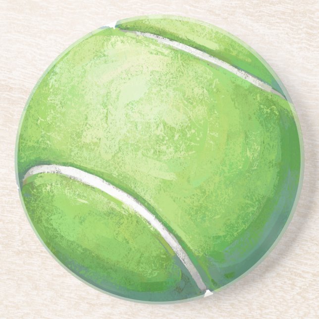 Dessous De Verre En Grès Ball de tennis (Devant)