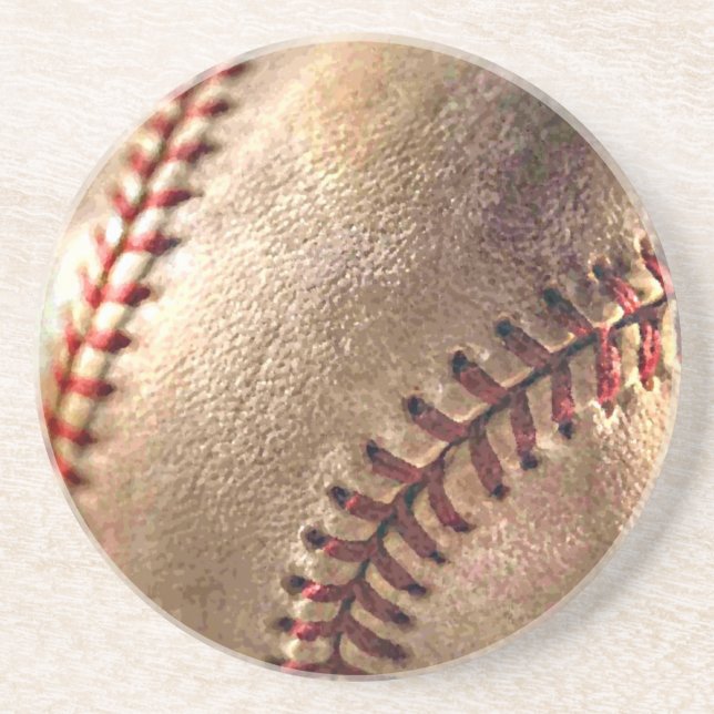 Dessous De Verre En Grès Baseball (Devant)