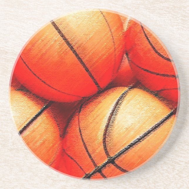 Dessous De Verre En Grès Basket-ball (Devant)