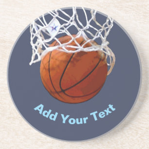 Dessous De Verre En Grès Basketball Votre Nom Texte Message Slogan Personna