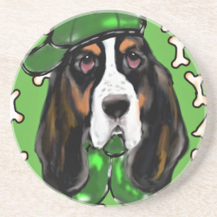 Dessous De Verre En Grès Basset Hound