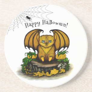 Dessous De Verre En Grès Bat d'Halloween mignonne