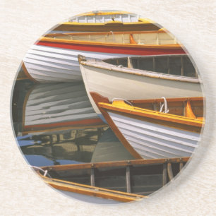 Dessous De Verre En Grès Bateaux de couleur vive au Wooden Boat Center