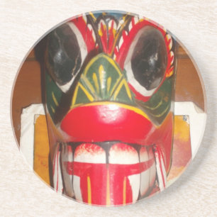 Dessous De Verre En Grès Beau art traditionnel sri-lankais de masques de fe