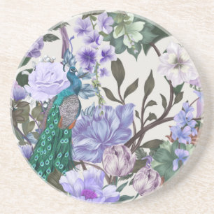 Dessous De Verre En Grès Beau Dessous de verre de grès Peacock