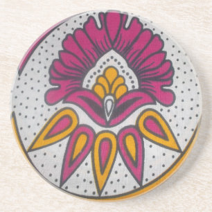 Dessous De Verre En Grès Beau tissu africain coloré Motif Art Imprimer