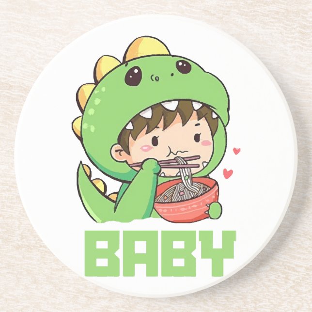 Dessous De Verre En Grès bébé godzilla (Devant)