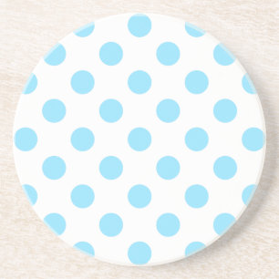 Dessous De Verre En Grès Bébé pois bleu et blanc