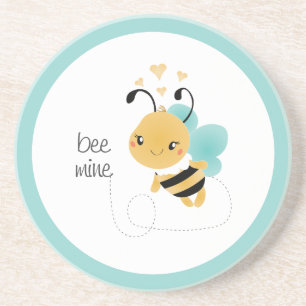 Dessous De Verre En Grès Bee Mine Bumblebee Jaune Noir