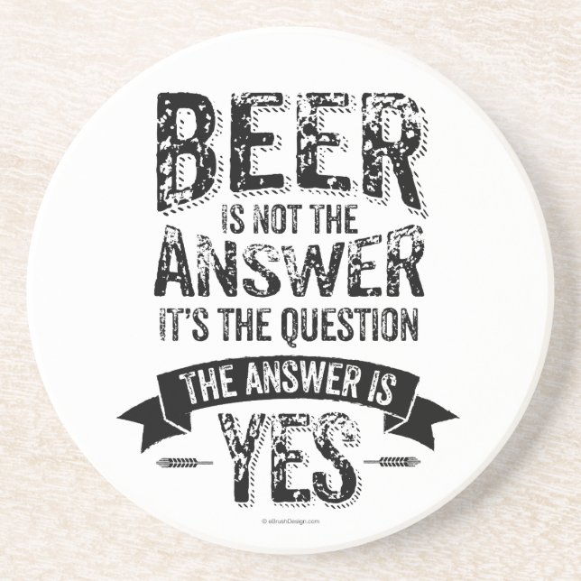 Dessous De Verre En Grès Beer is Not the Answer (Devant)