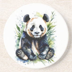 Dessous De Verre En Grès Belle aquarelle Panda Bear