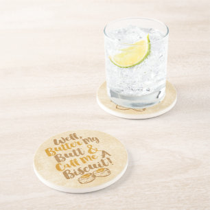 Dessous De Verre En Grès Beurre Mon Beurre Et Appelle-Moi Un Biscuit