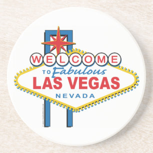 Dessous De Verre En Grès Bienvenue à Las Vegas Retro