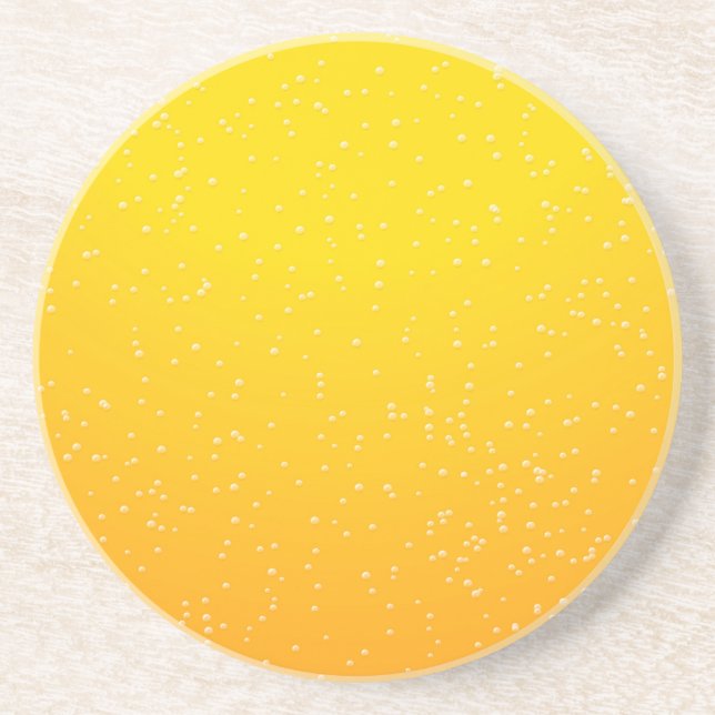 Dessous De Verre En Grès Bière Lager avec de minuscules bulles Art Arrière  (Devant)