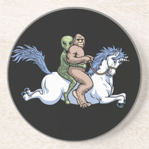 Dessous De Verre En Grès Bigfoot, alien, licorne