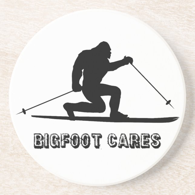 Dessous De Verre En Grès Bigfoot Cares Telemark Ski (Devant)